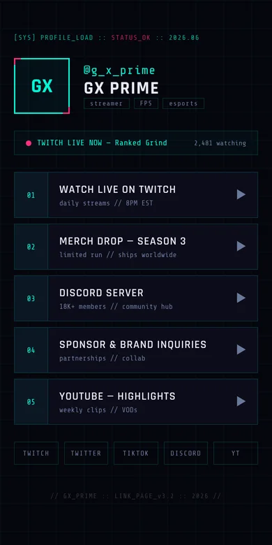 Preview of the Neon template